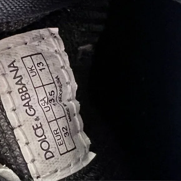 Dolce & Gabbana sneakers Velcro runners black beige classy preppy shoes slip on - Picture 7 of 13